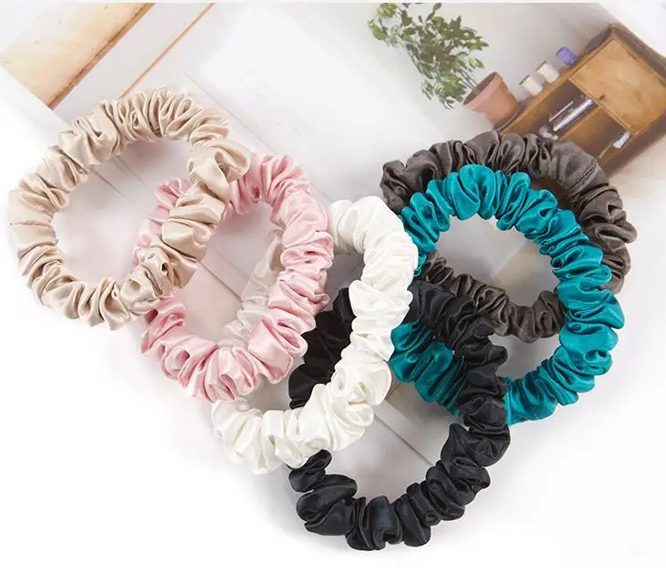 
 Custom 100% Silk Scrunchie Soft Stain Scrunchie Packaging for Women  
