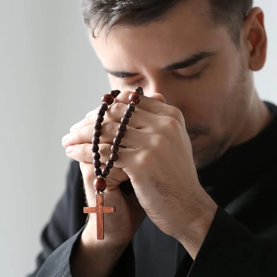 Natural Wooden Cross Wooden Cross Pendant Mini Cross Beads DIY Crafts Jewelry Making Wood