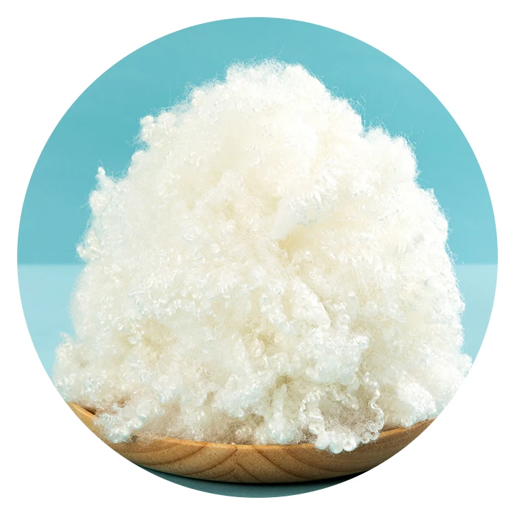 Fill Staple Recycled Wholesale 100% Polyester Fiber 3dx64mm 3d White Long Staple Subpima Cotton Percale Weave 400t Shee 64mm