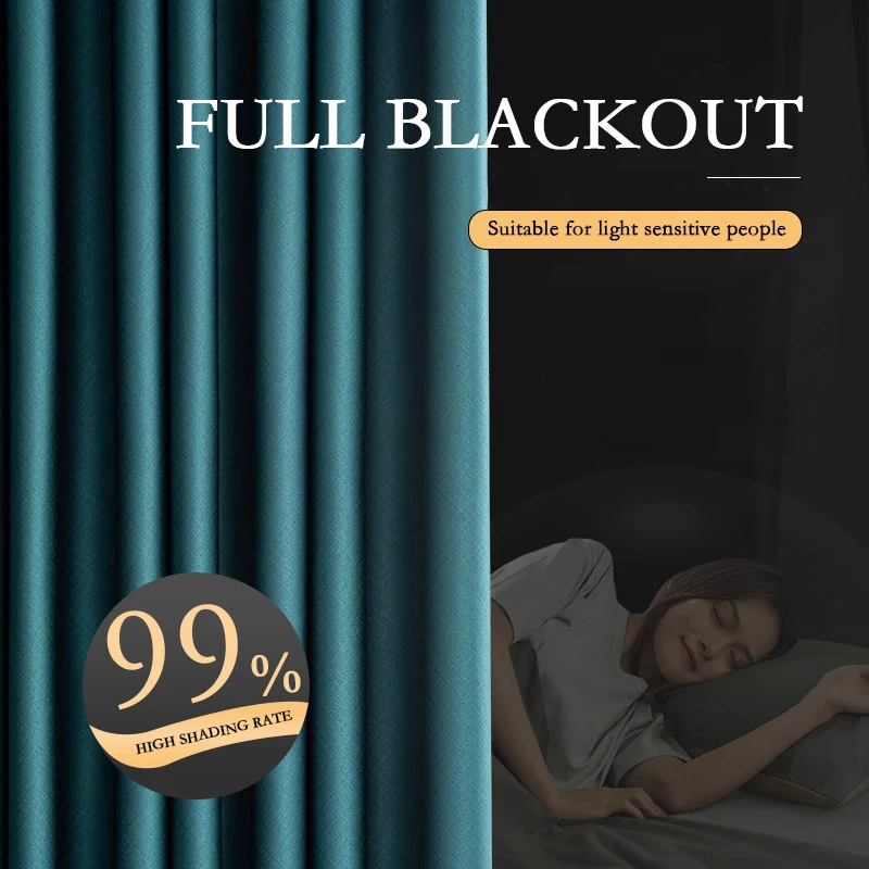 Wholesale High Quality Window Plain Curtain Fabric Sunshade Blackout Curtain Fabric for Living Room