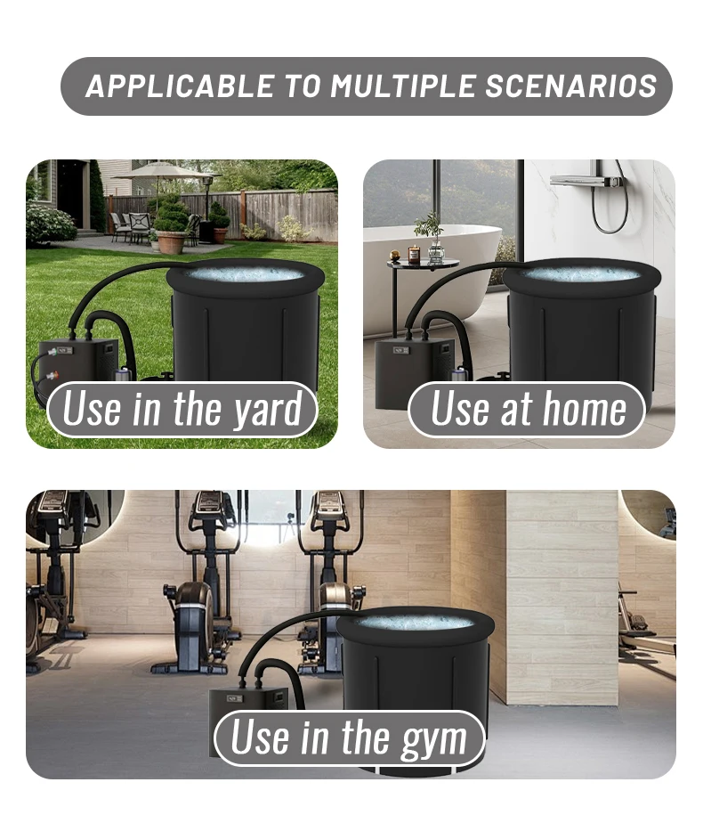 Vanace hot Sale Athlete Use Inflatable Cold Plunge Ice Bath For Fitness Recovery PVC Barrel  with Cooling System