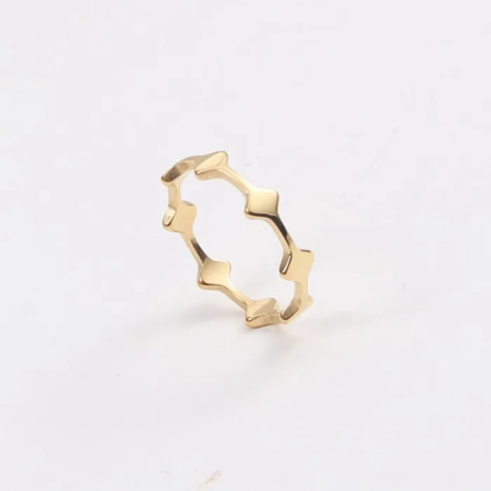 Simple Hight Quality Stainless Steel Simple Women Stacking Rings