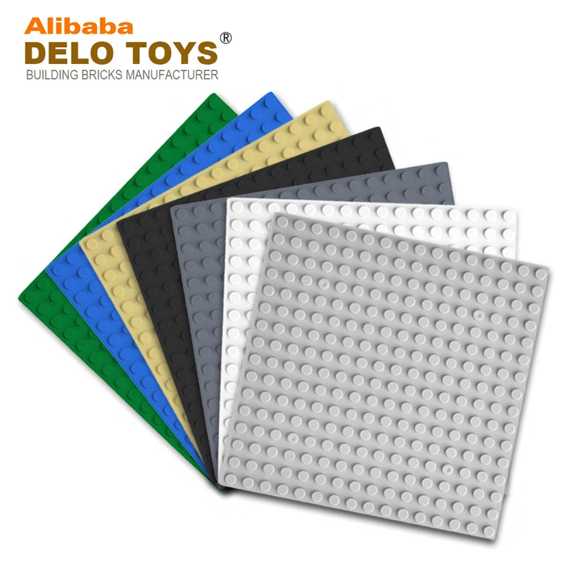 DELO TOYS ( 8 COLORS ) 16*16 dots building bricks block base plate for small children (DE086A)