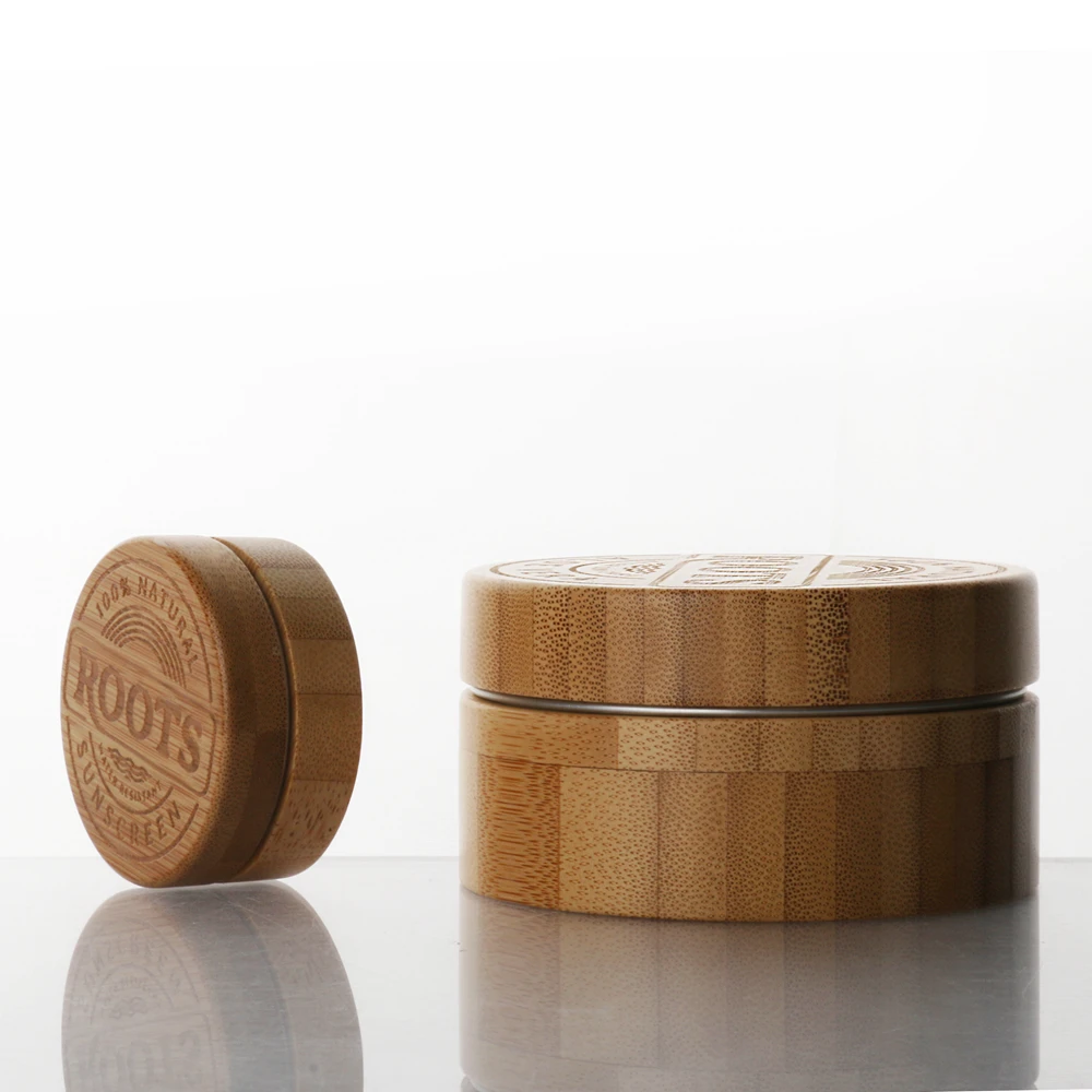 Wholesale 1oz 2oz 3oz 4oz 5oz 6oz eco-friendly packaging bamboo cream jar aluminum jar