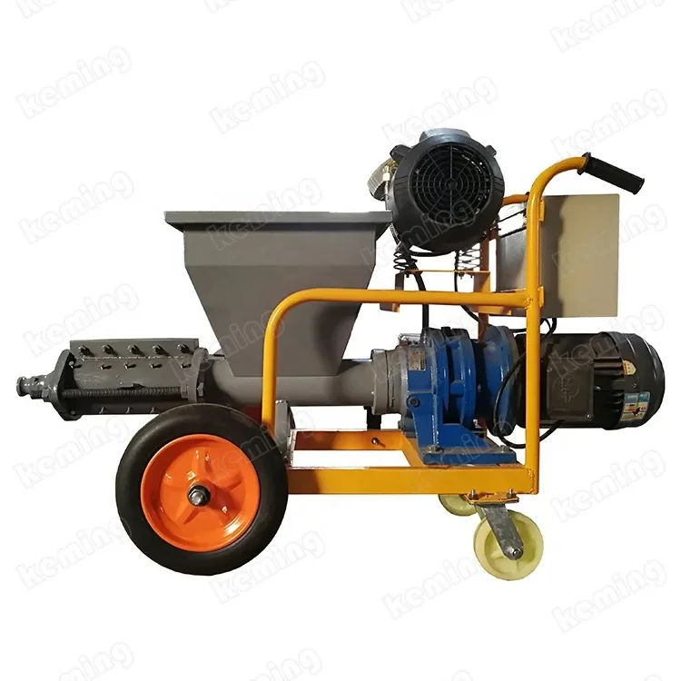 Single Phase KLW 120 Cement Plaster Screw Spraying Mortar Putty Wall Rendering