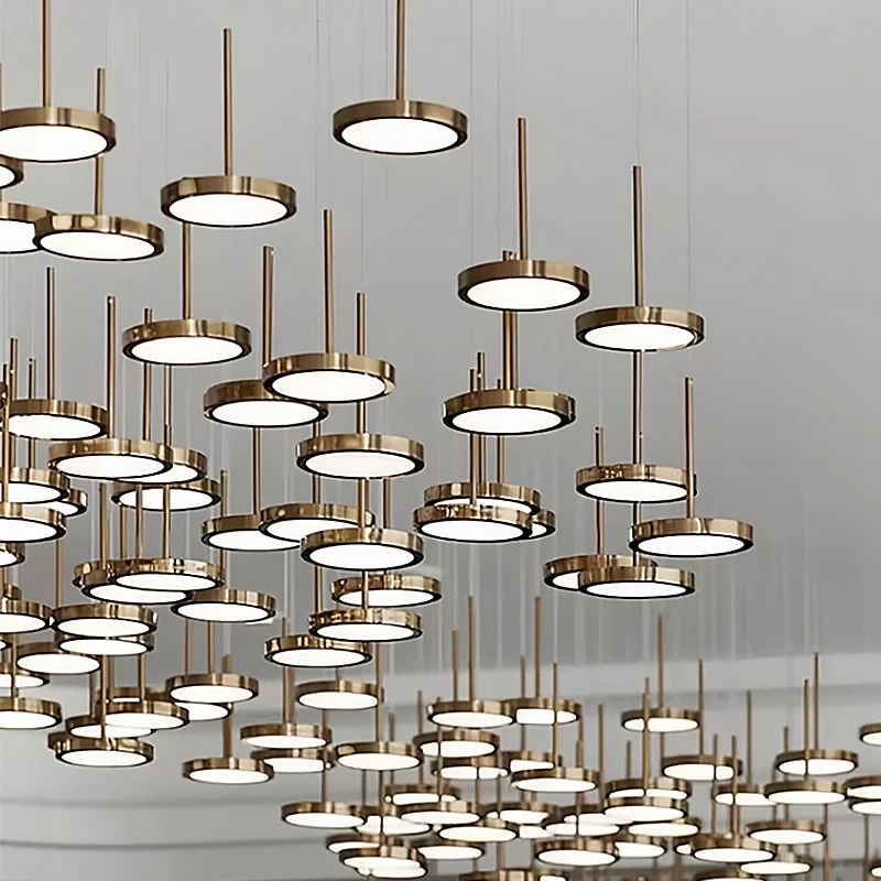 Customization Indoor Decoration Commercial Center Wedding Hotel Luxury Project Engineering Lighting Led Chandelier