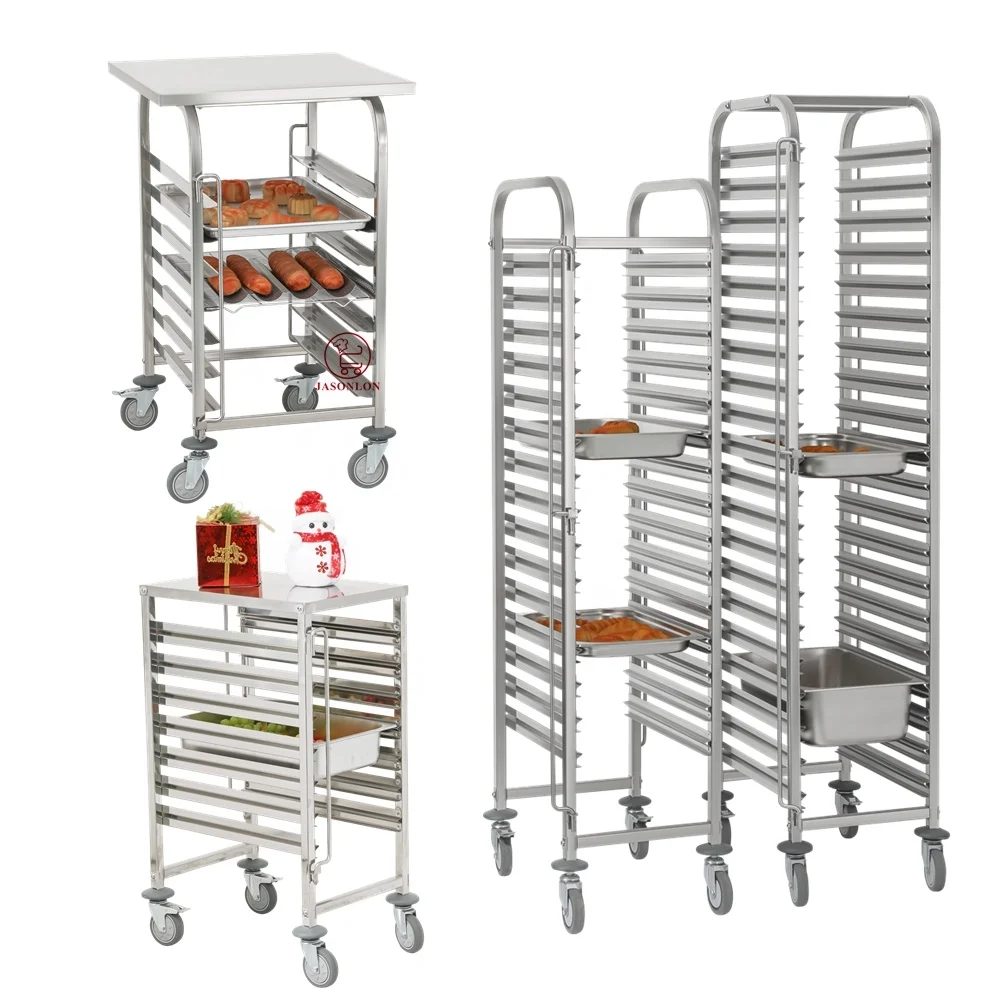 Hotel Equipment Kitchen Bread Cooling Baking Tray Sheet Pan Rack Gastronorm GN Pan Bakery Trolley Rack Trolley