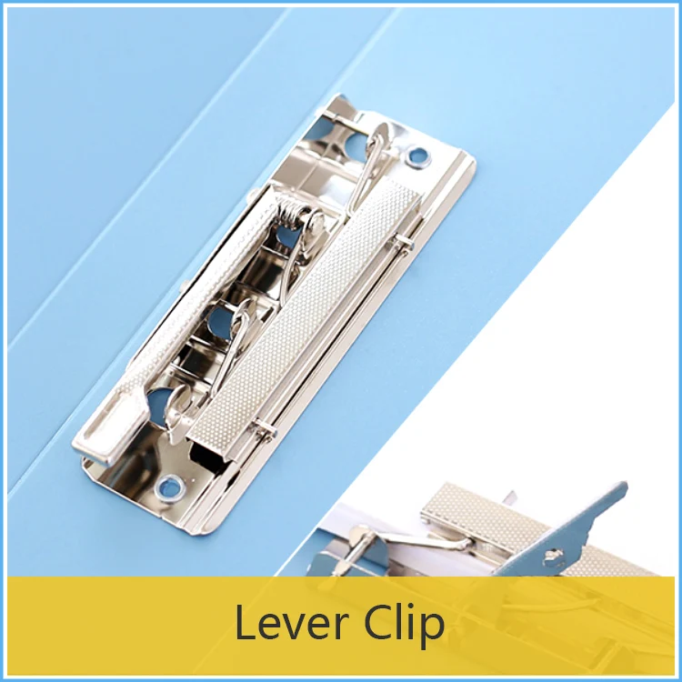 wholesale stationery strong spring lever clip for PVC file folder