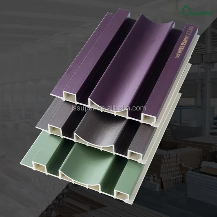 Wall Panel Manufacturer High Quality Multi Color Flutted WPC 3D Wall Panel With Pvc Coated For Interior Decor