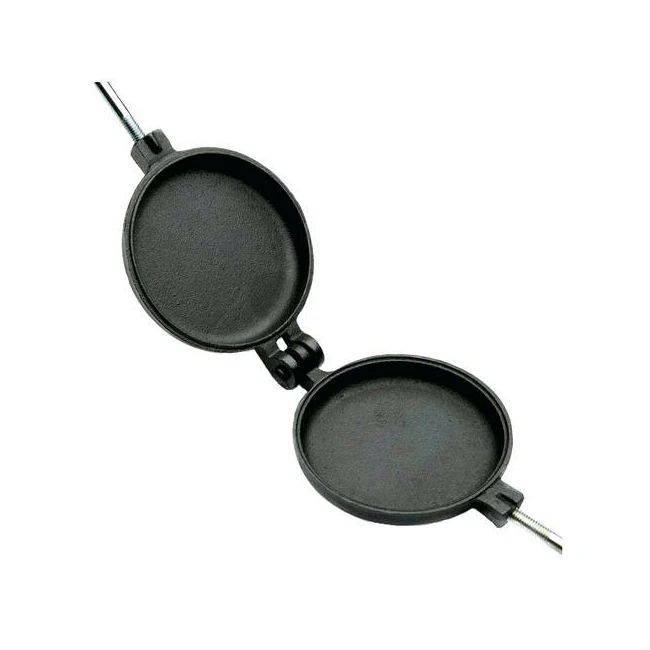 factory supply cast iron round pie iron or jaffle iron sandwich maker