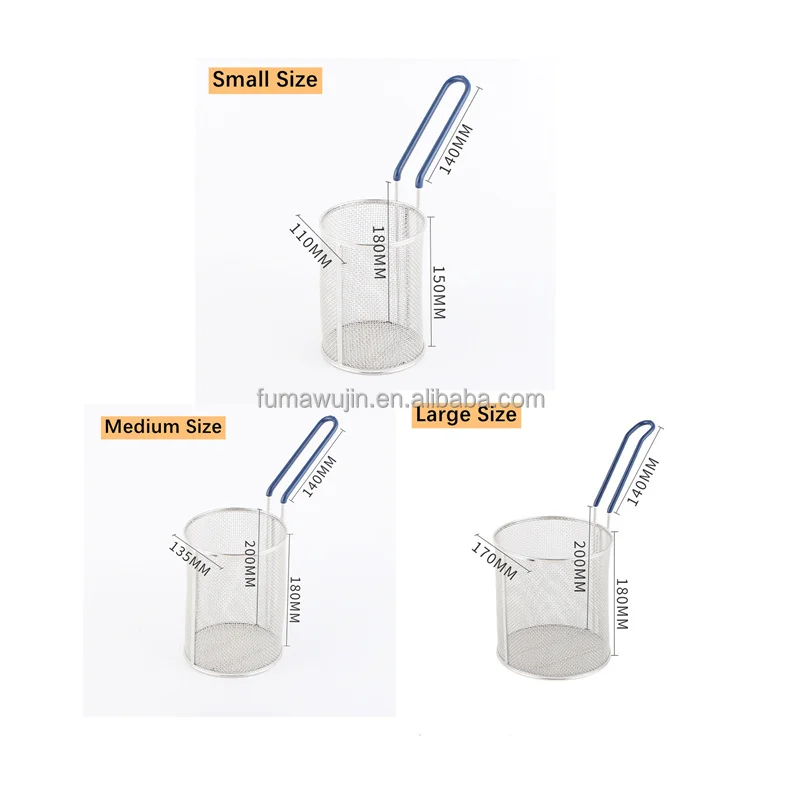 SS colander for noodles multifonction spaghetti vegetables filter basket fine mesh pasta basket cooking