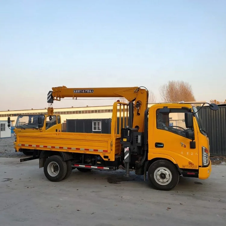 
Straight crane new 4x2 WangPai truck with 3 ton crane for Africa 