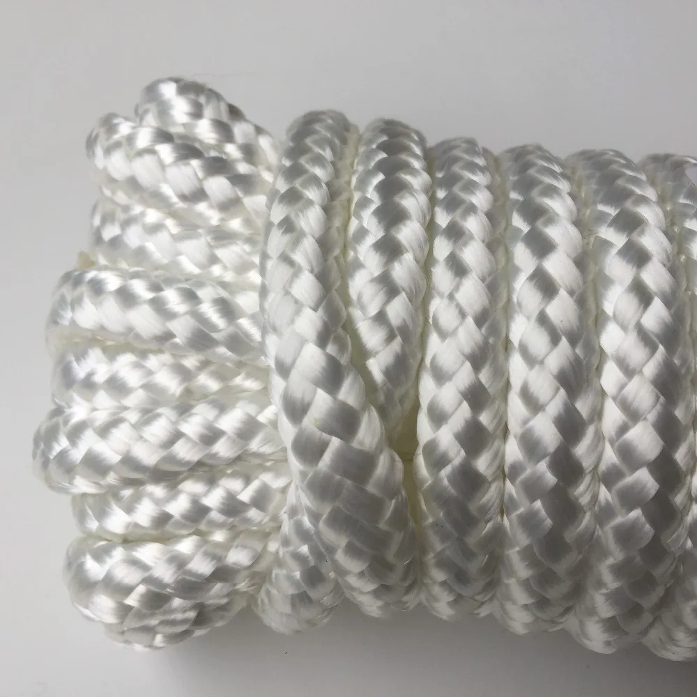 White 10mmx10m Heavy Duty Nylon Rope PP Boat Rope Securing Line