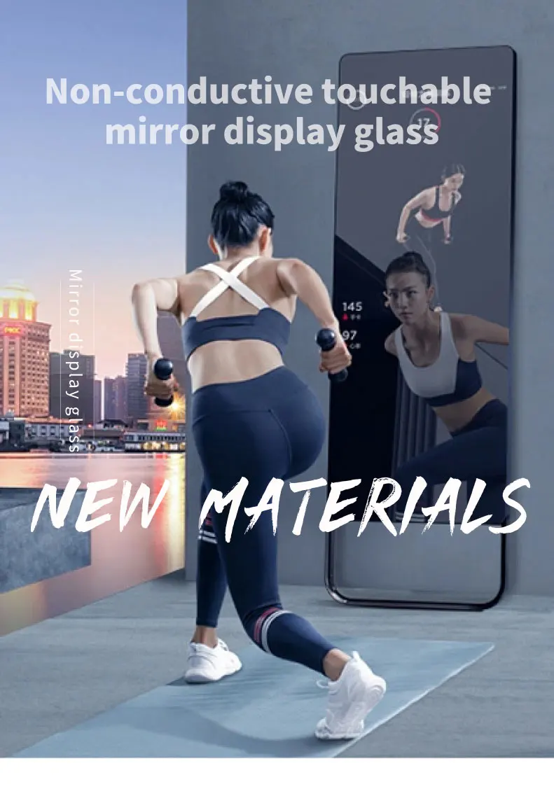 Hot Sale  Mirror Display Glass Electronic Tempered Glass Transmittance 33% For Make Up Magic Mirror