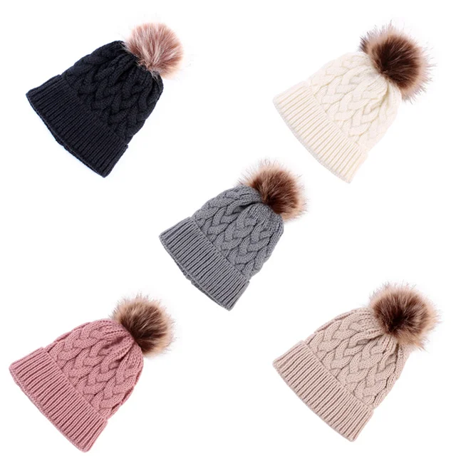 Quality materials Unisex Children Warm Knit Beanies Winter Hat For Kids and Babies