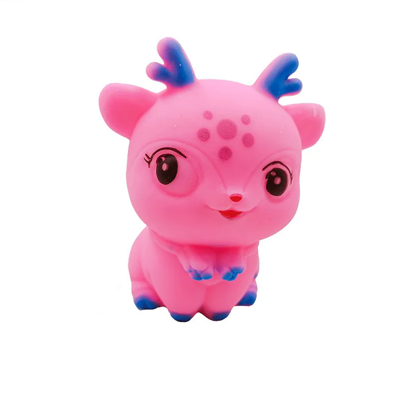 Cartoon Sika Deer Sensory Gadget Colorful Soft Elastic Toy TPR and Plastic Material Helps Kids Reduce Anxiety for Girls