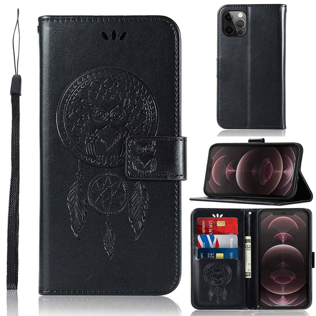 Wallet Card TPU Flip Cover For Google Pixel 6 PRO 4A 4 3A 3 2 XL Wind Chimes Owl PU Leather For Nokia G300 8.3 5.4 2.4 3.4 Case