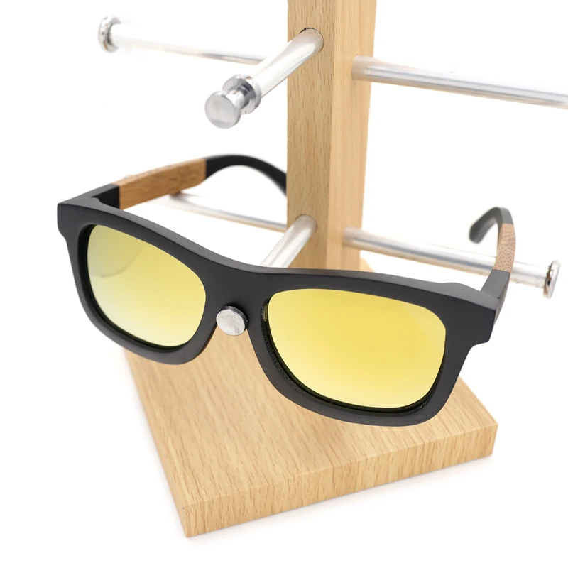 BOBO BIRD Handmade Mixed Wood Sunglasses Men Polarized Custom Logo