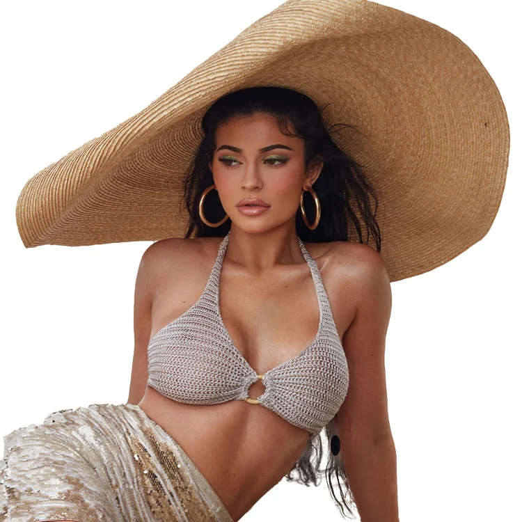 Chapeau pour femme fashion straw hat sunscreen sun hat beach sun hat Mexican style Net celebrity same style