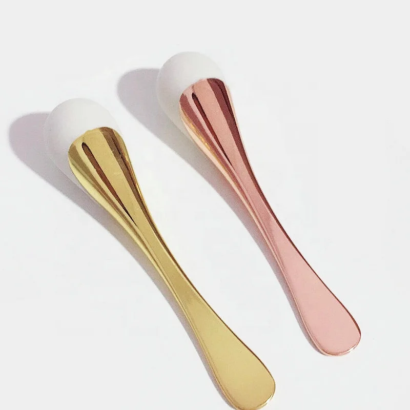 Новый дизайн, индивидуальный цвет, роскошная металлическая косметическая маска для глаз, шпатель