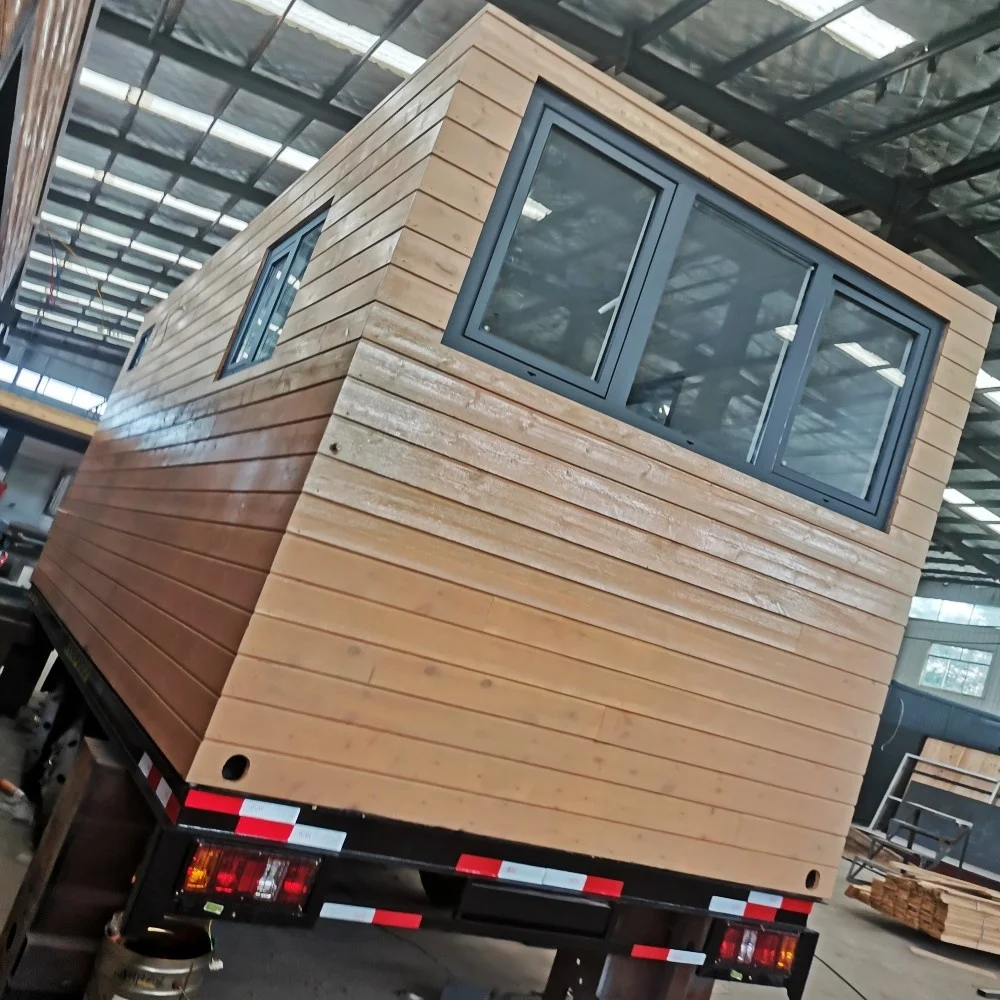 New Zealan Australia standard Modular light steel design  housing mobile trailer wheels luxury tiny container homes prefab