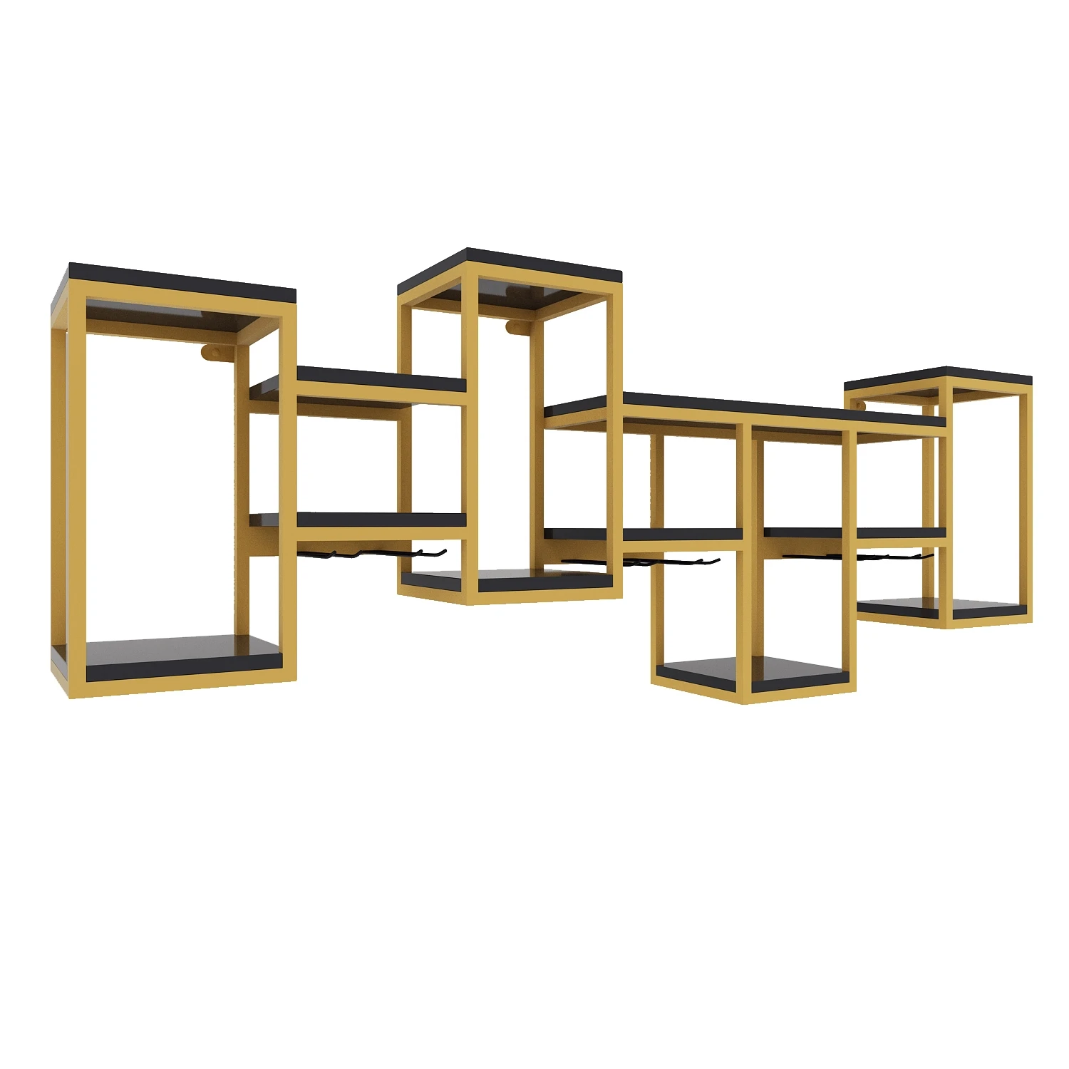 Wine rack bar unit floating shelf wall hanging inverted wine glass holder multifunctional simple hanging goblet holder