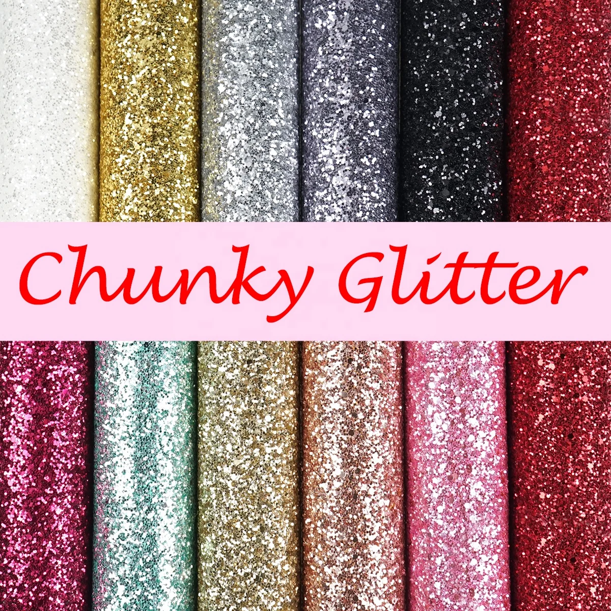  Sparkly shiny metallic chunky glitter faux leather fabric synthetic for bags and hair
