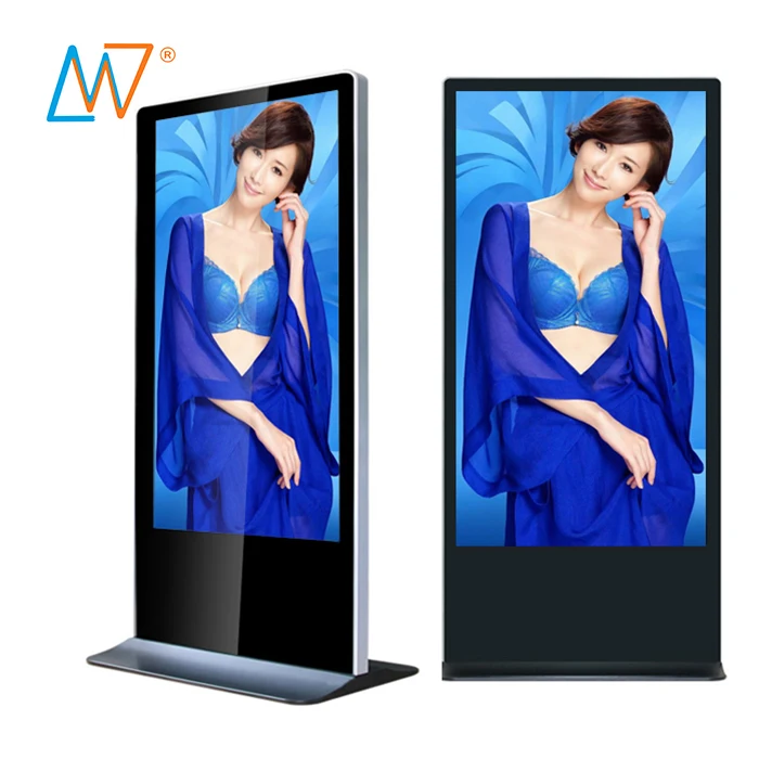 android wifi big screen 4k 75 inch floor standing lcd monitor display digital signage totem white 75inch