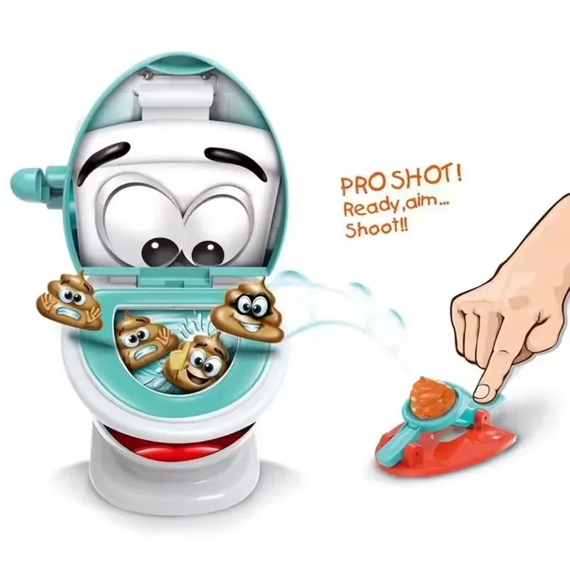 Shoot The Poop Funny Family Game Fast and Frenzied Flushing Poop Shoot Game Set for Kids Christmas Gifts For Kids