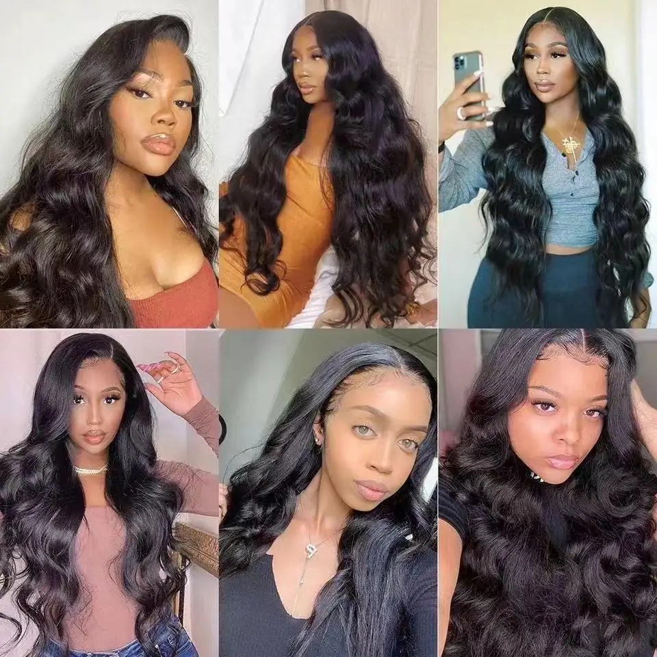 alibab review cheap body weave vietnamese natural raw human hair glue HD 13X4 lace frontal hair wigs for black women bestselling
