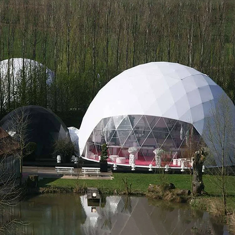 2023 MINGYUE geodesic dome glamping tent factory price trade show tent PVC luxury outdoor hotel camping dome tent