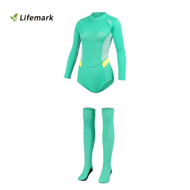 2MM Neoprene Wetsuit Women Keep Warm Swimming Scuba Diving Bathing Suit Short Sleeve Triathlon Wetsuit for Surf Snorkeling