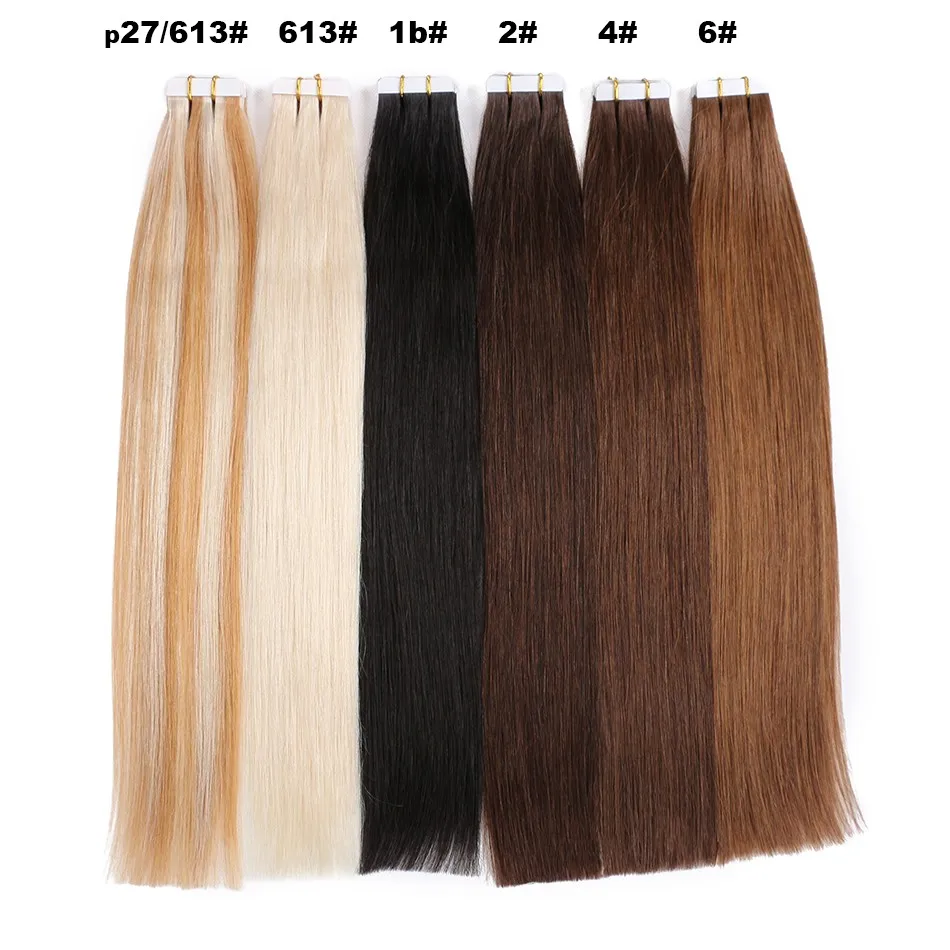 Wholesale Tape In Hair Extensions Natural Looking 100% High Grade Brazilian Human Tape Hair