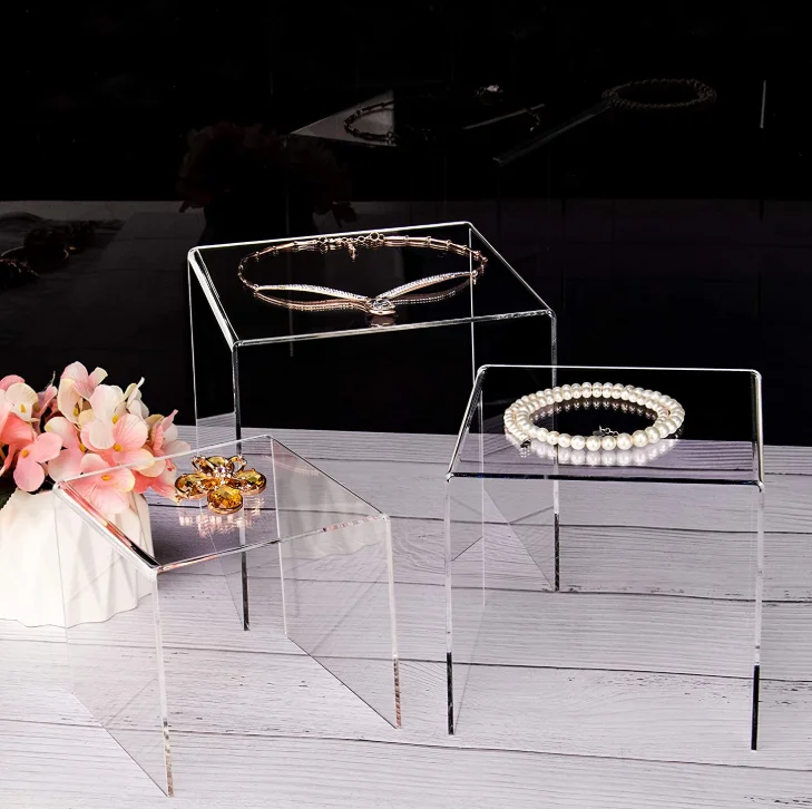 
Custom Acrylic Riser Set Acrylic Display Risers 