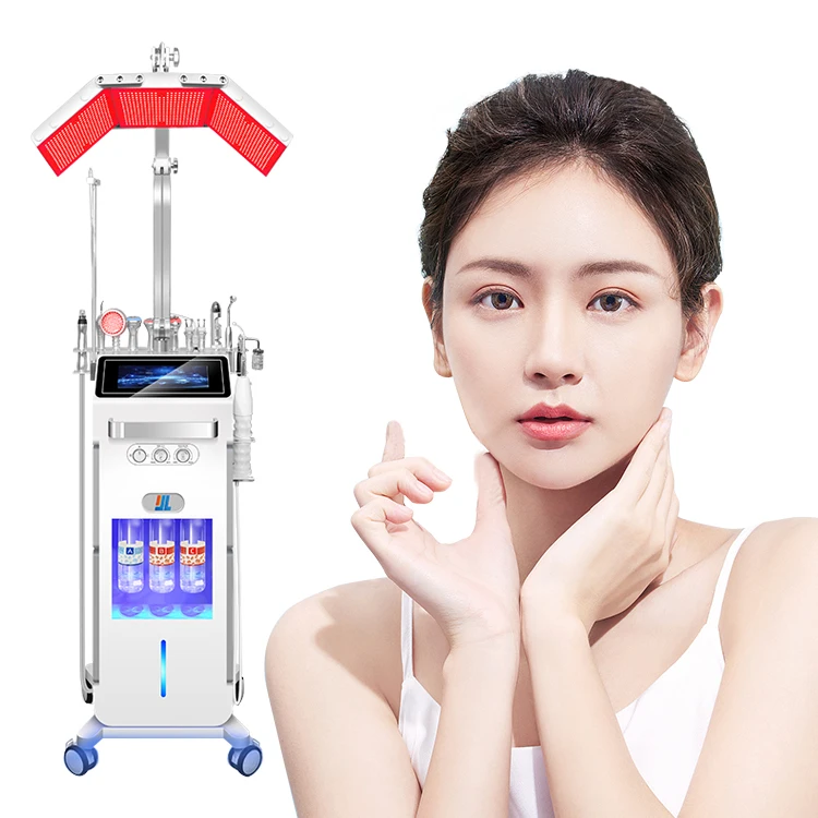 Led Facial Device Hydro Water Aqua Dermabrasion Peeling Machine Led Facial Lamp Led Light Therapy Facial Hydra Beauty