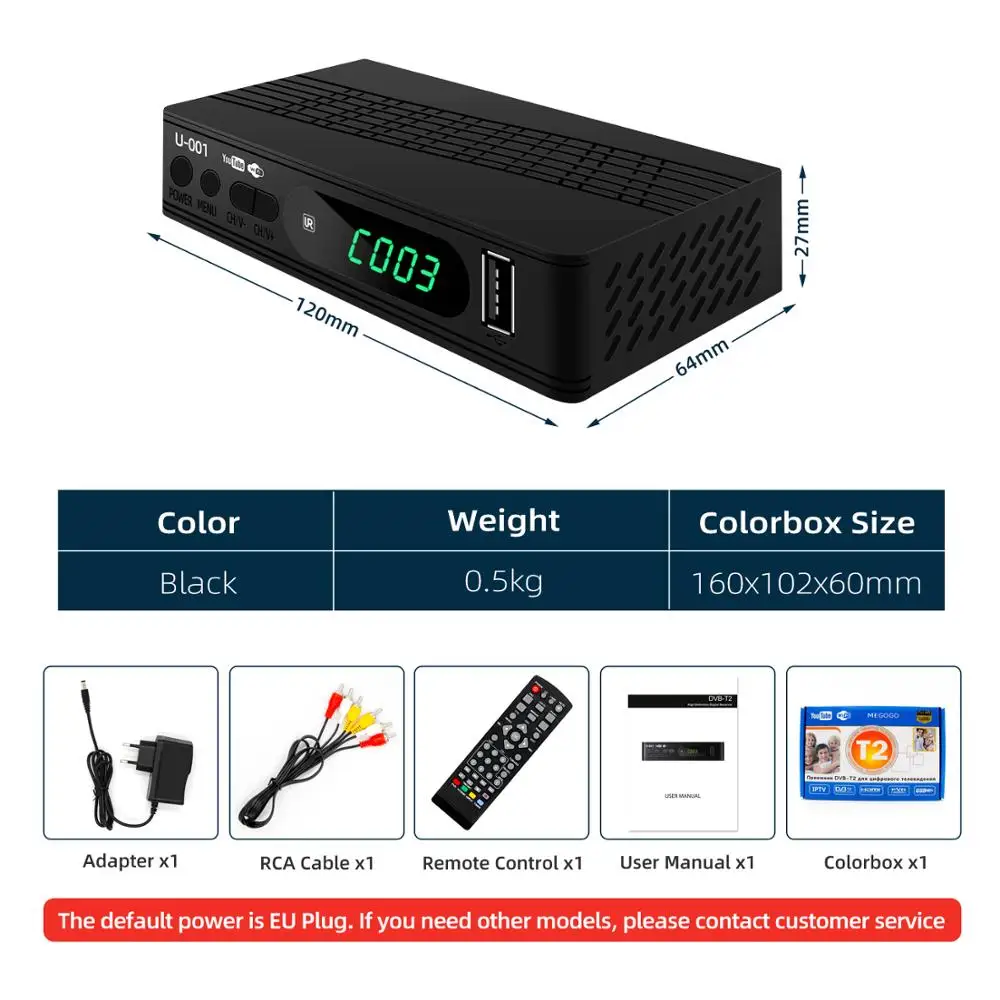 ТВ приставка HD FTA DVB T DVB-T2