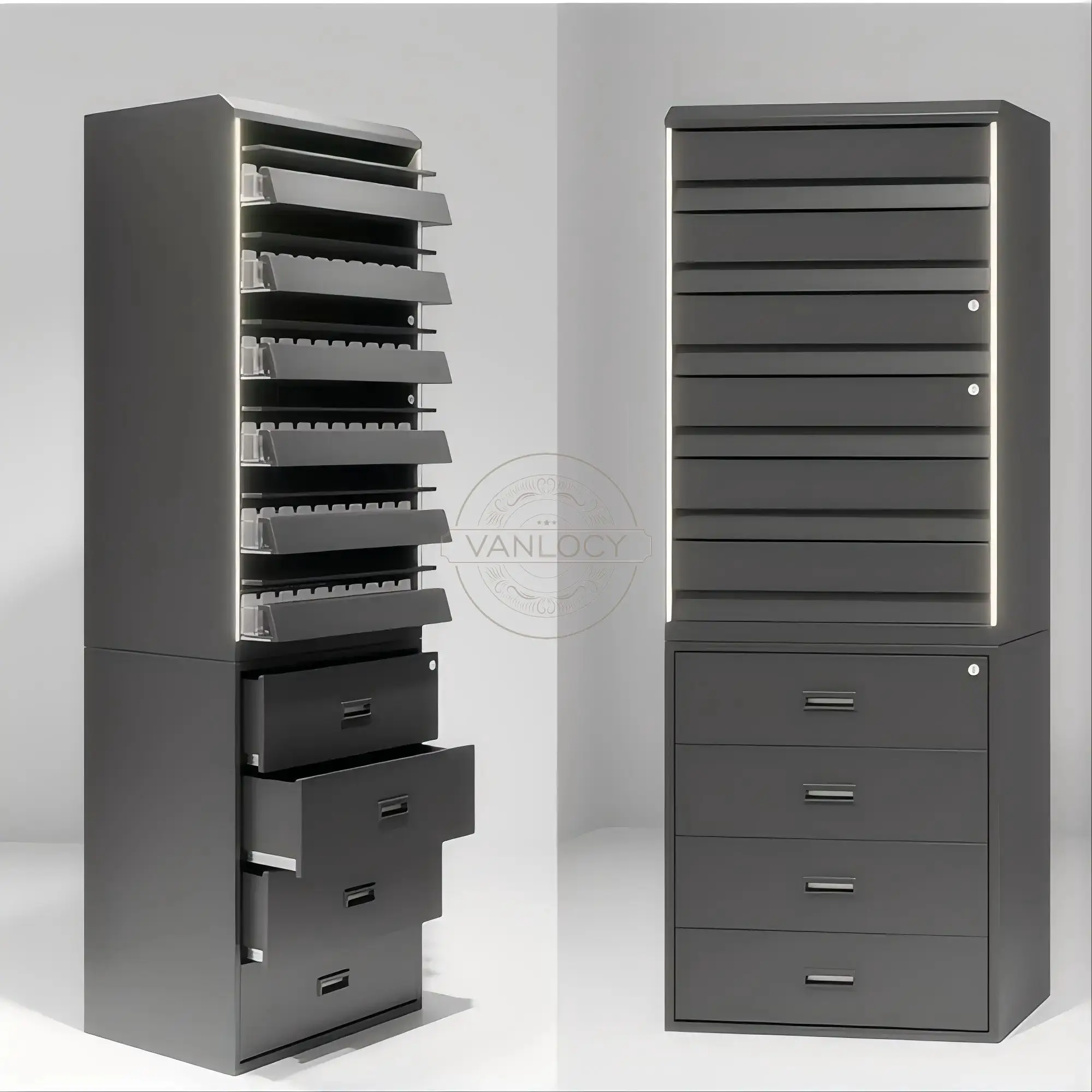 VANLOCY America gas station stores smokeless metal tobacco shelf cigarette lighter display stands for smoke hookah shop display