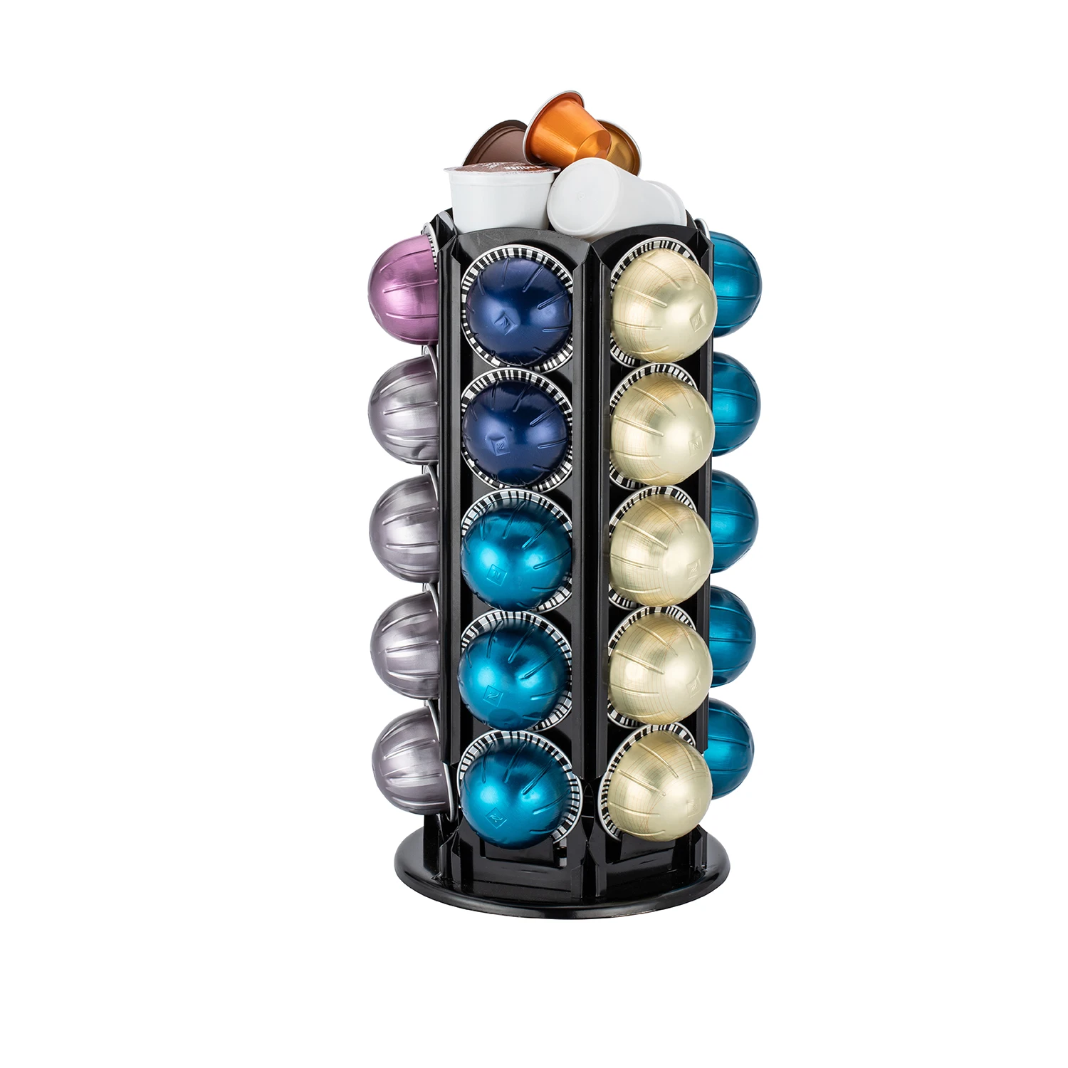Hot Selling Multifunctional Coffee Storage Nespresso Vertuoline Holder 30PCS Capsules Coffee Capsule Rack for Convenient Storage