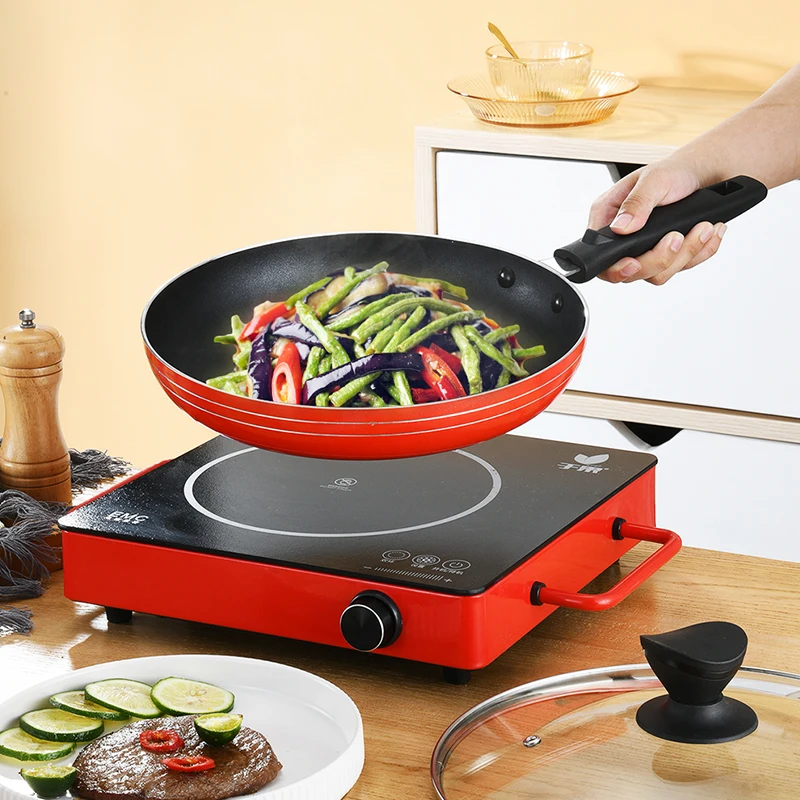 Сковорода для приготовления вок на заказ антипригарная кухонная утварь сковорода яиц омлет стейк красная из алюминиевого