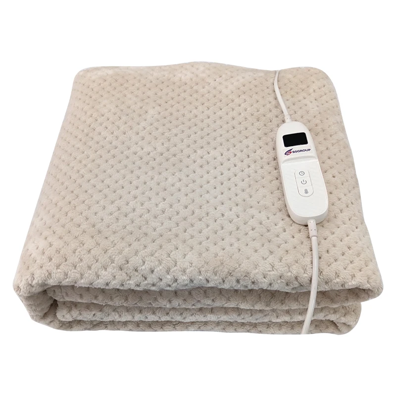 BSgroup Wholesale 180*130cm 200VSunbright High Quality  Electric Blanket with Euro Plug