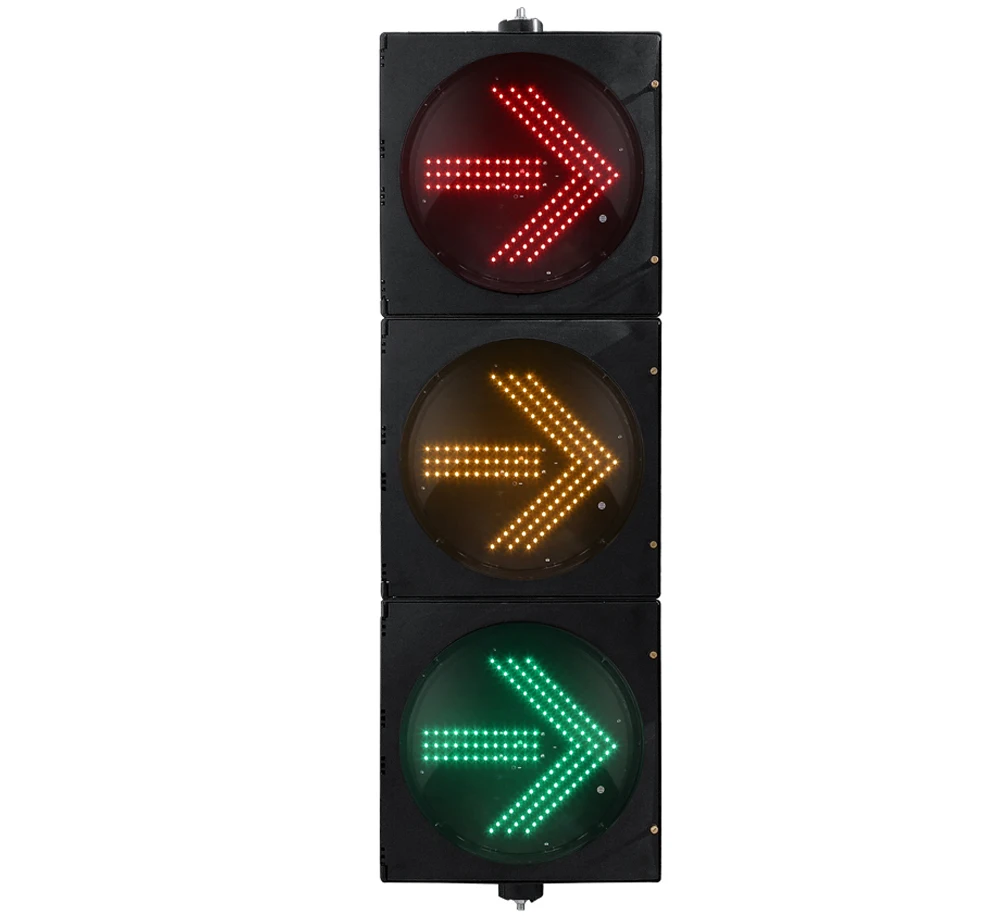 Yangzhou Fama Trafficon 400mm Arrow Traffic Lights Newest Desgin Red Yellow Green Arrow Led Traffic Signal Light