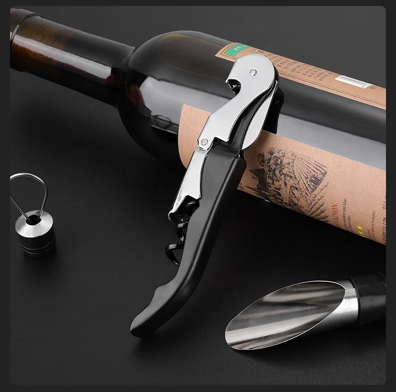 3 in 1 Stainless Steel Wine Beer Tool Bottle Cap Opener Metal Multifunctional Hippocampus Corkscrew