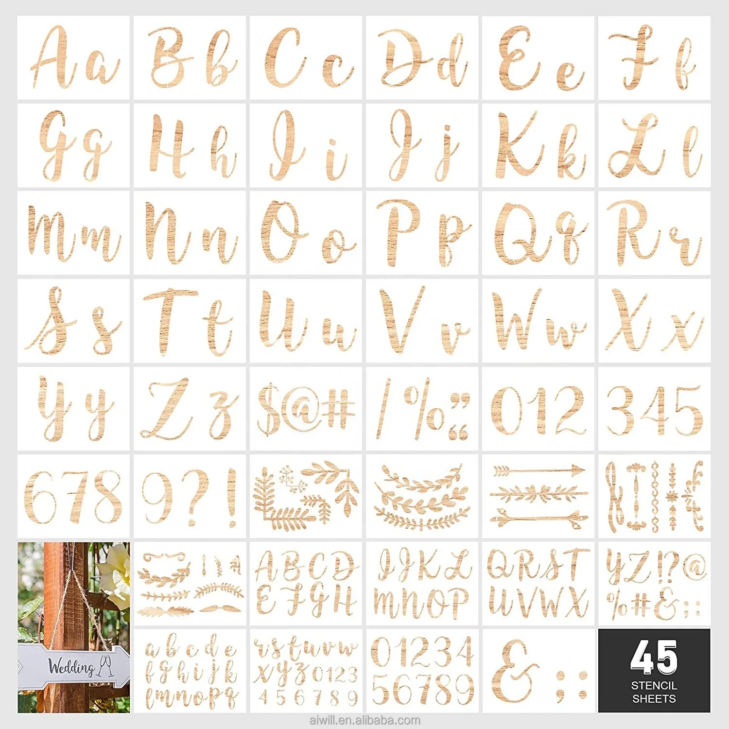 Large Letter Stencils For Painting Alphabet Letter Number Stencil Templates Reusable Lettering Plastic Stencils