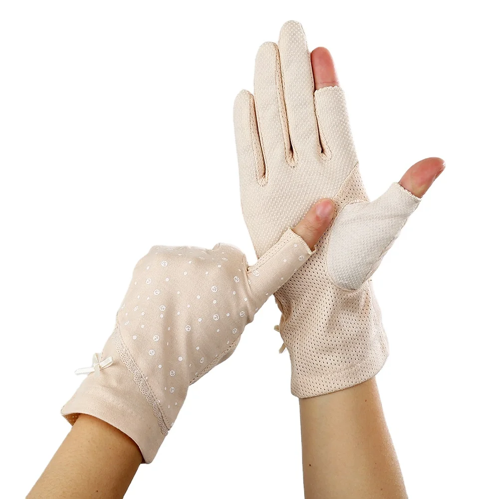 Sidiou Group Thin Outdoor Touch Screen Gloves Non Slip Anti-UV Gloves For Cycling Half Finger Sun Protection SPF Gloves