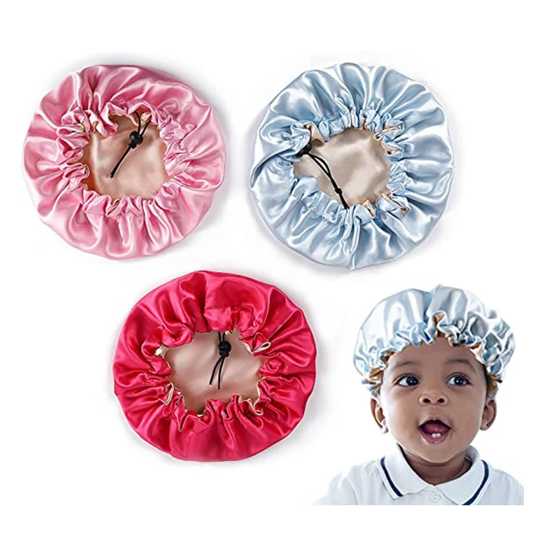 Роскошный Регулируемый головной убор с логотипом бренда, оптовая продажа, детские шелковые головные уборы