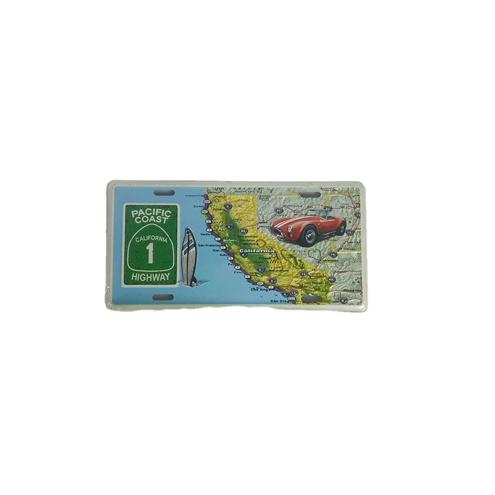 Latest Car Billboard Black Reflective Car Mini decoration car lisence plate