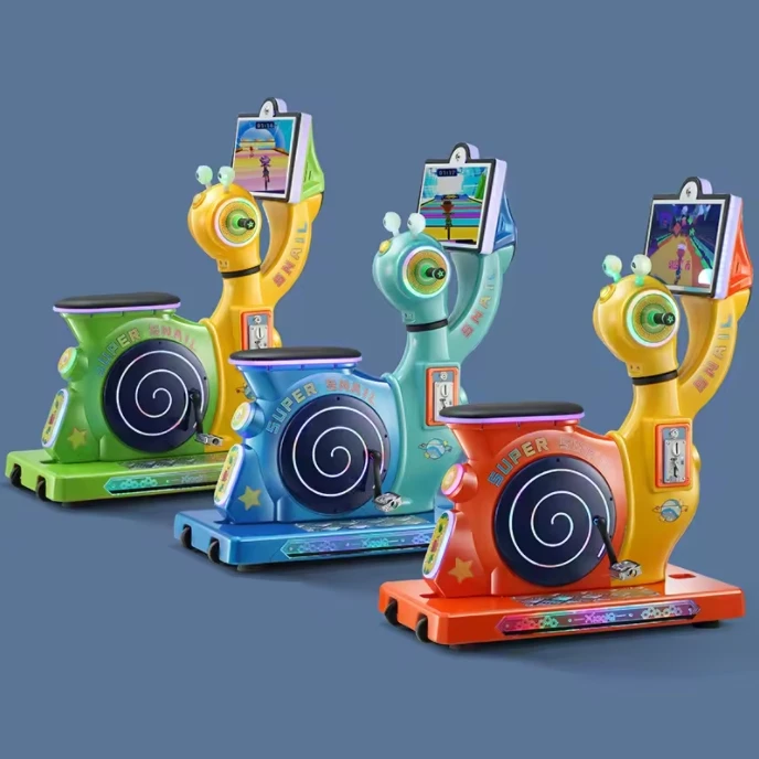 Snail rider kids bike riding machine 19 inch HD LCD screen amusement machine kiddie ride coin operated arcade game machine