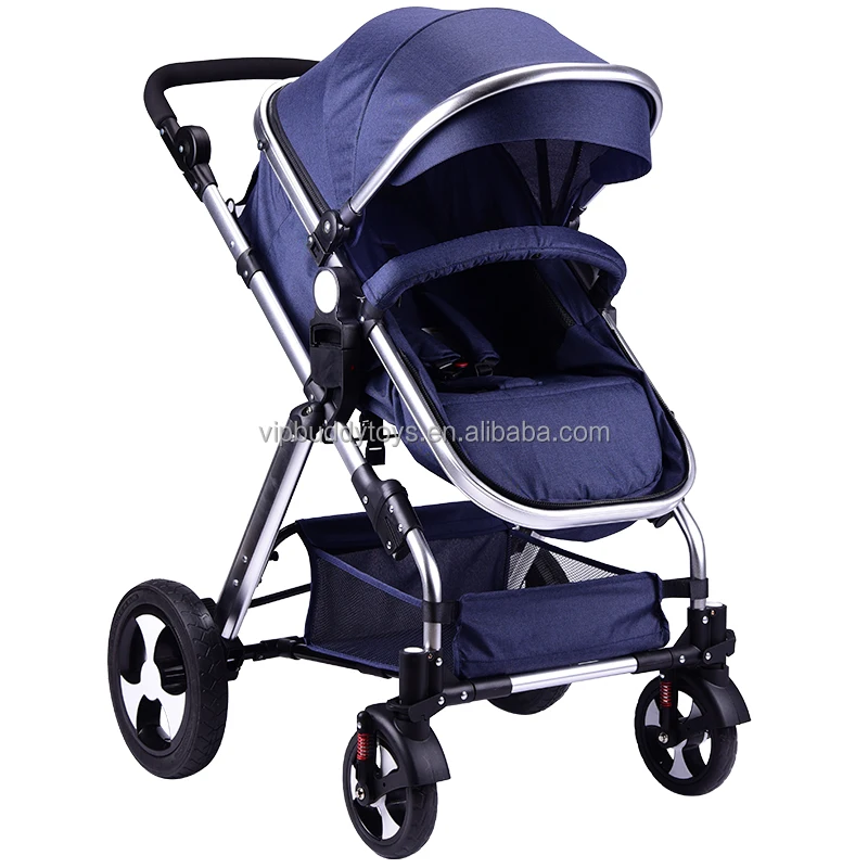 Hot Selling Name Brand Aluminum Alloy Frame Linen/Lycia Canopy Fabric Foldable Cheap Baby Stroller