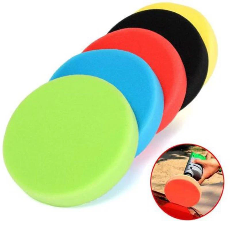 Buffing Pad 3'5'6'7' inch Car Sponge Polishing Pad Kit Abrasive Polisher Waxing Compound Tools Accessory