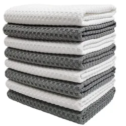 Meita Home hand waffle weave kitchen towel dish clearning hanging reusable waffle kitchen towel